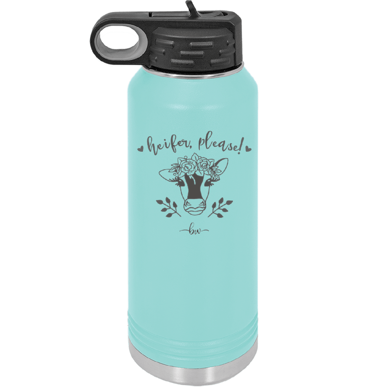 Heifer Please Floral - Laser Engraved Stainless Steel Drinkware - 1507 -