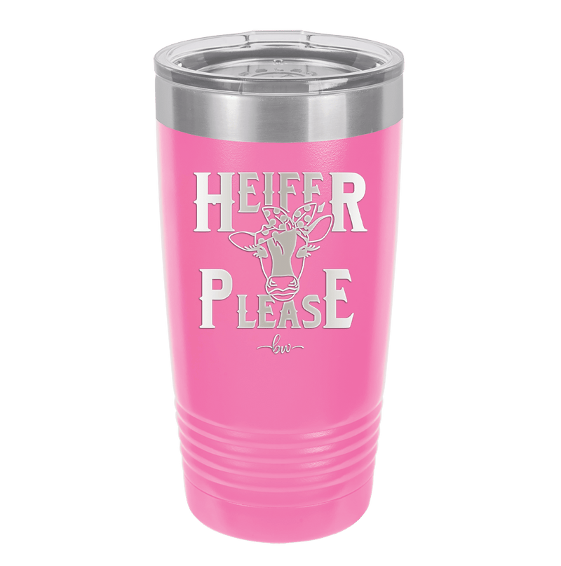 Heifer Please Polka Dots - Laser Engraved Stainless Steel Drinkware - 1508 -