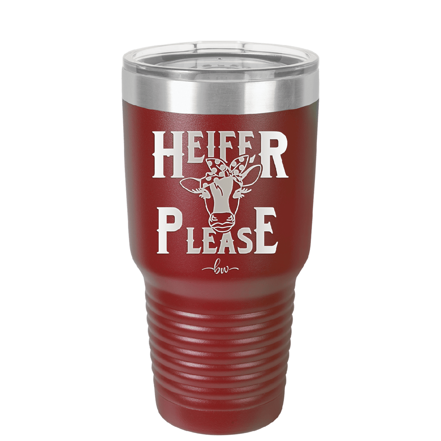 Heifer Please Polka Dots - Laser Engraved Stainless Steel Drinkware - 1508 -