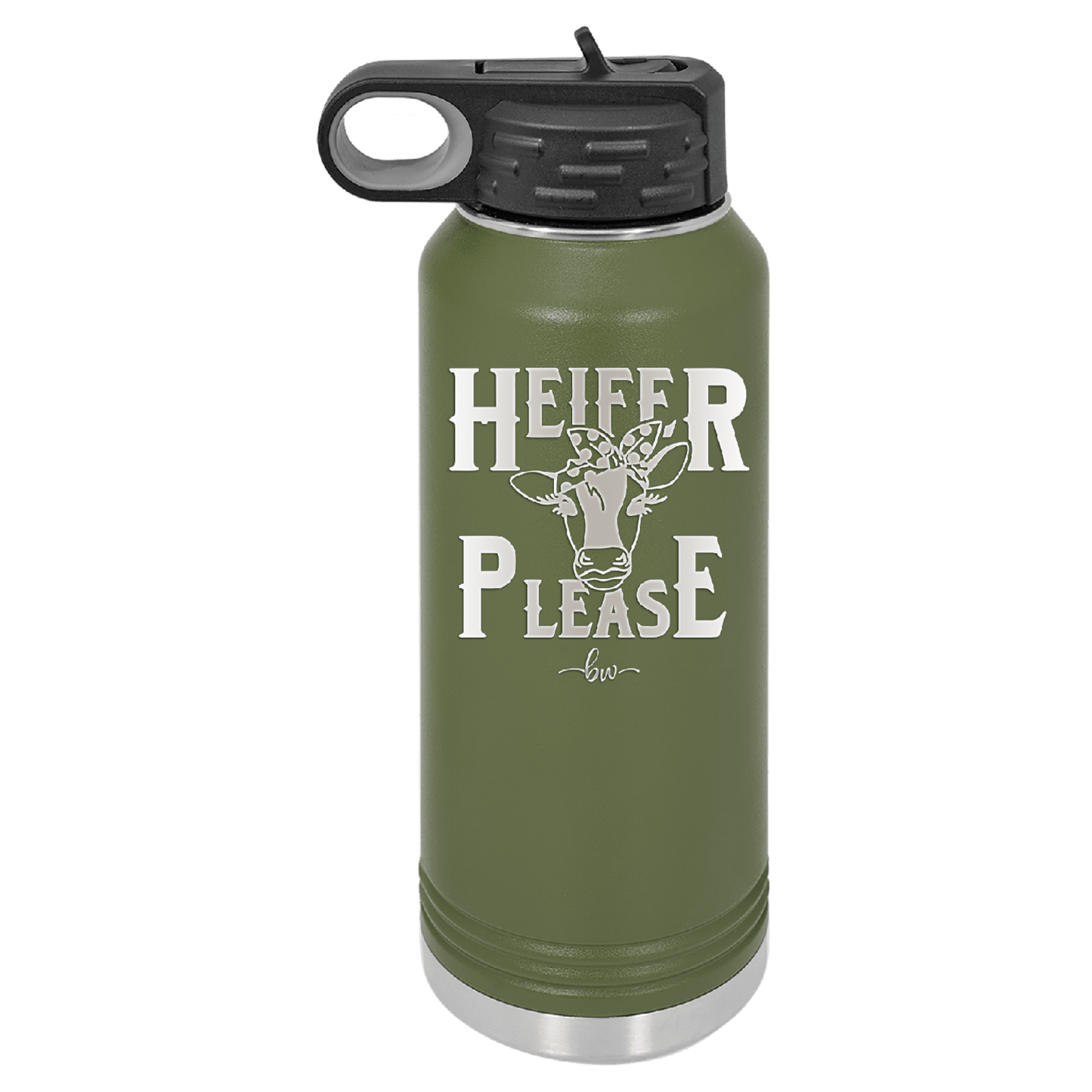 Heifer Please Polka Dots - Laser Engraved Stainless Steel Drinkware - 1508 -