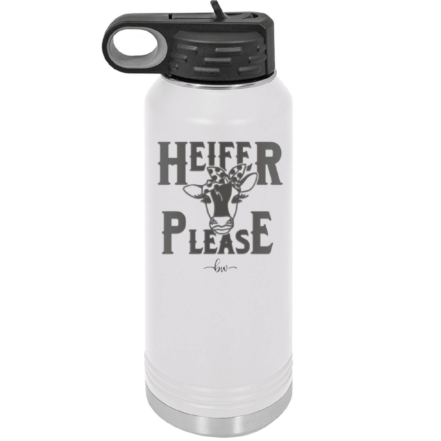 Heifer Please Polka Dots - Laser Engraved Stainless Steel Drinkware - 1508 -