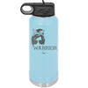 Breast Cancer Warrior Woman With Bow - Laser Engraved Stainless Steel Drinkware - 1519 -