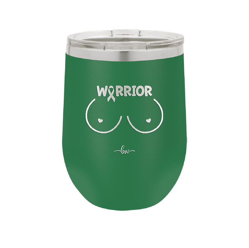 Warrior Breast Cancer Boobs - Laser Engraved Stainless Steel Drinkware - 1520 -