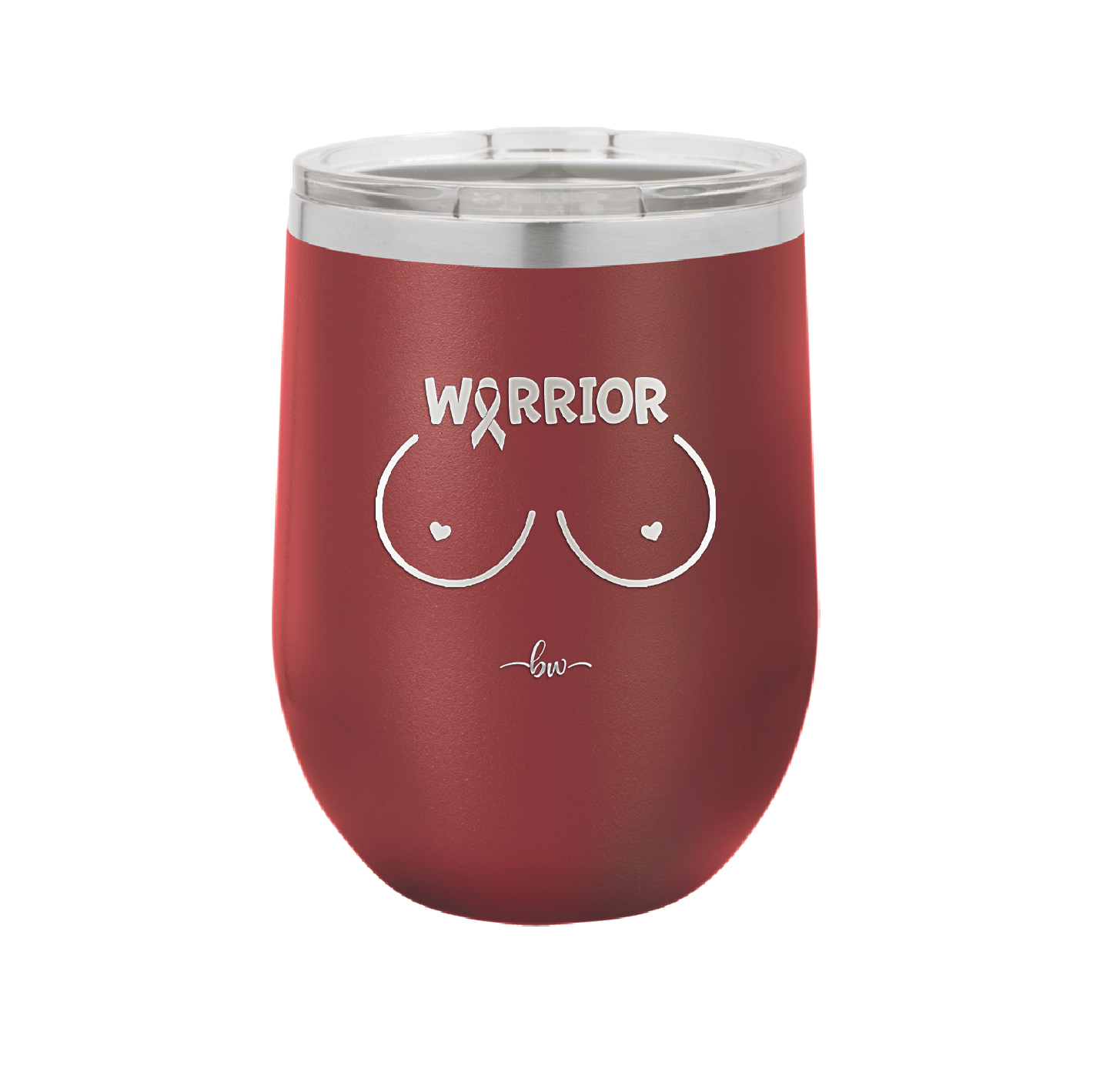 Warrior Breast Cancer Boobs - Laser Engraved Stainless Steel Drinkware - 1520 -