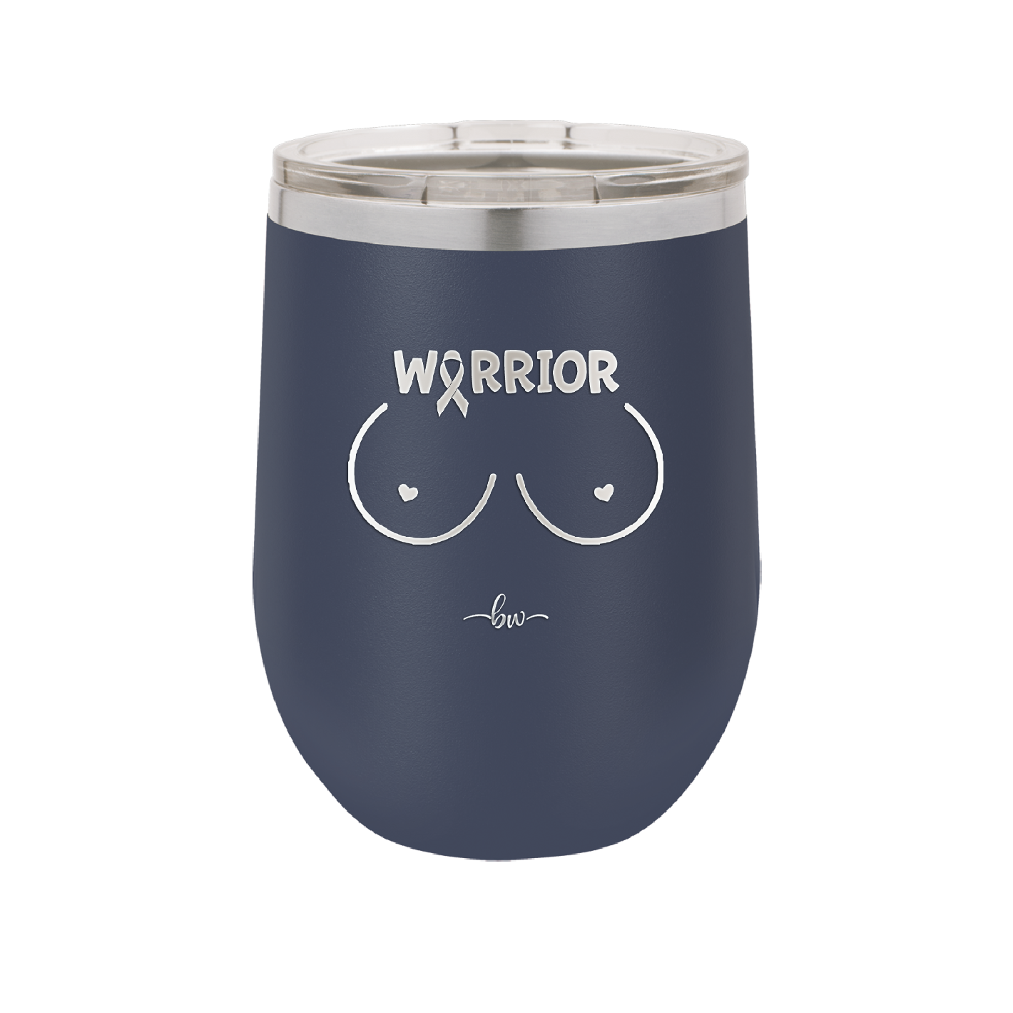 Warrior Breast Cancer Boobs - Laser Engraved Stainless Steel Drinkware - 1520 -