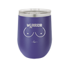 Warrior Breast Cancer Boobs - Laser Engraved Stainless Steel Drinkware - 1520 -