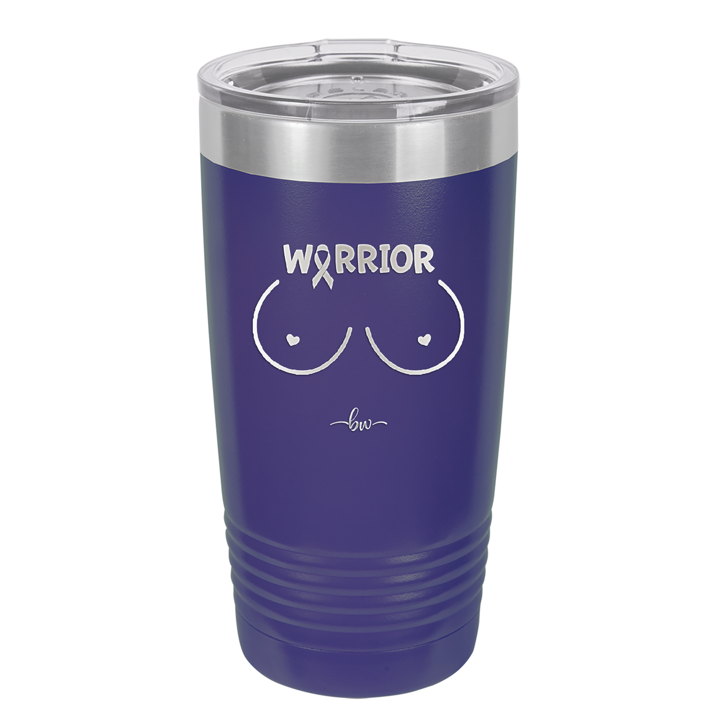 Warrior Breast Cancer Boobs - Laser Engraved Stainless Steel Drinkware - 1520 -