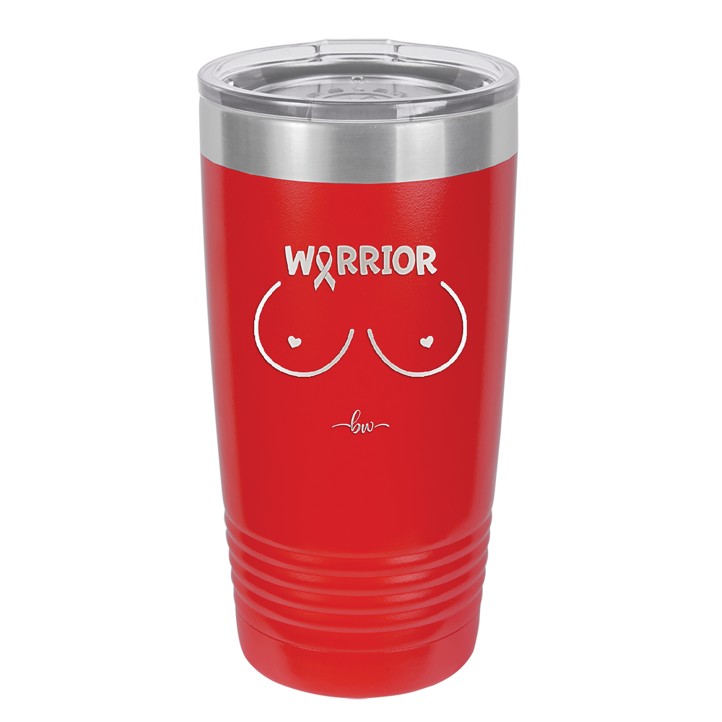 Warrior Breast Cancer Boobs - Laser Engraved Stainless Steel Drinkware - 1520 -