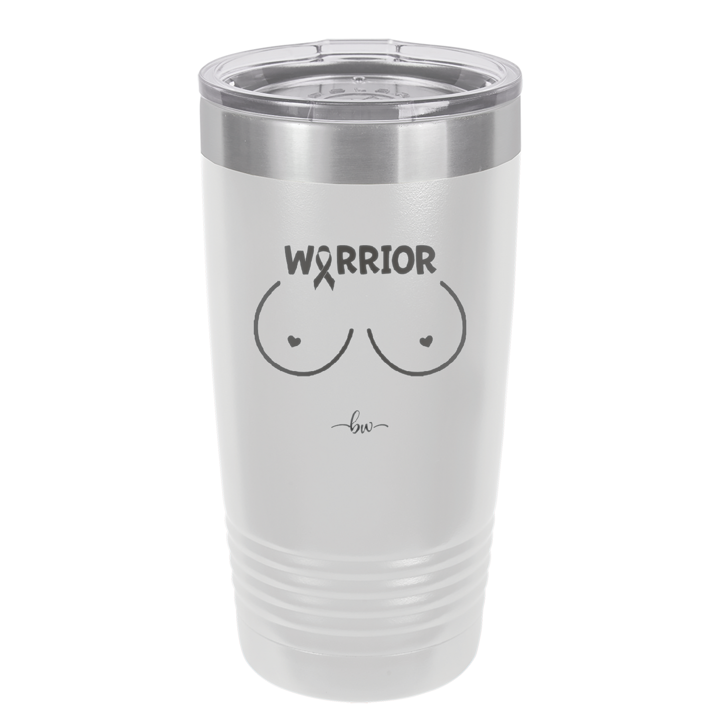 Warrior Breast Cancer Boobs - Laser Engraved Stainless Steel Drinkware - 1520 -