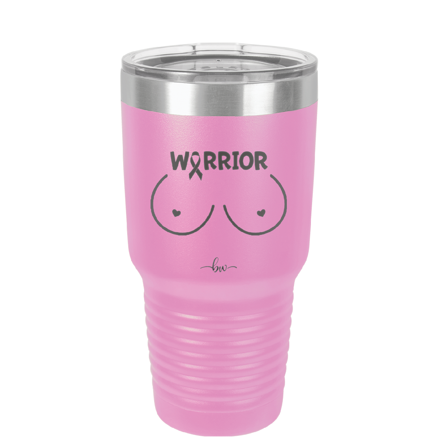 Warrior Breast Cancer Boobs - Laser Engraved Stainless Steel Drinkware - 1520 -