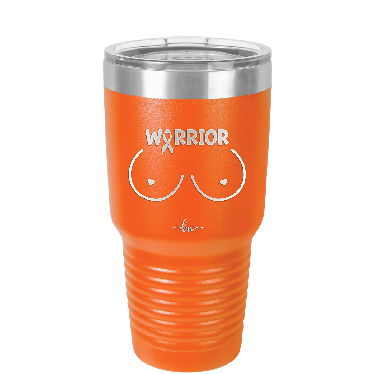 Warrior Breast Cancer Boobs - Laser Engraved Stainless Steel Drinkware - 1520 -