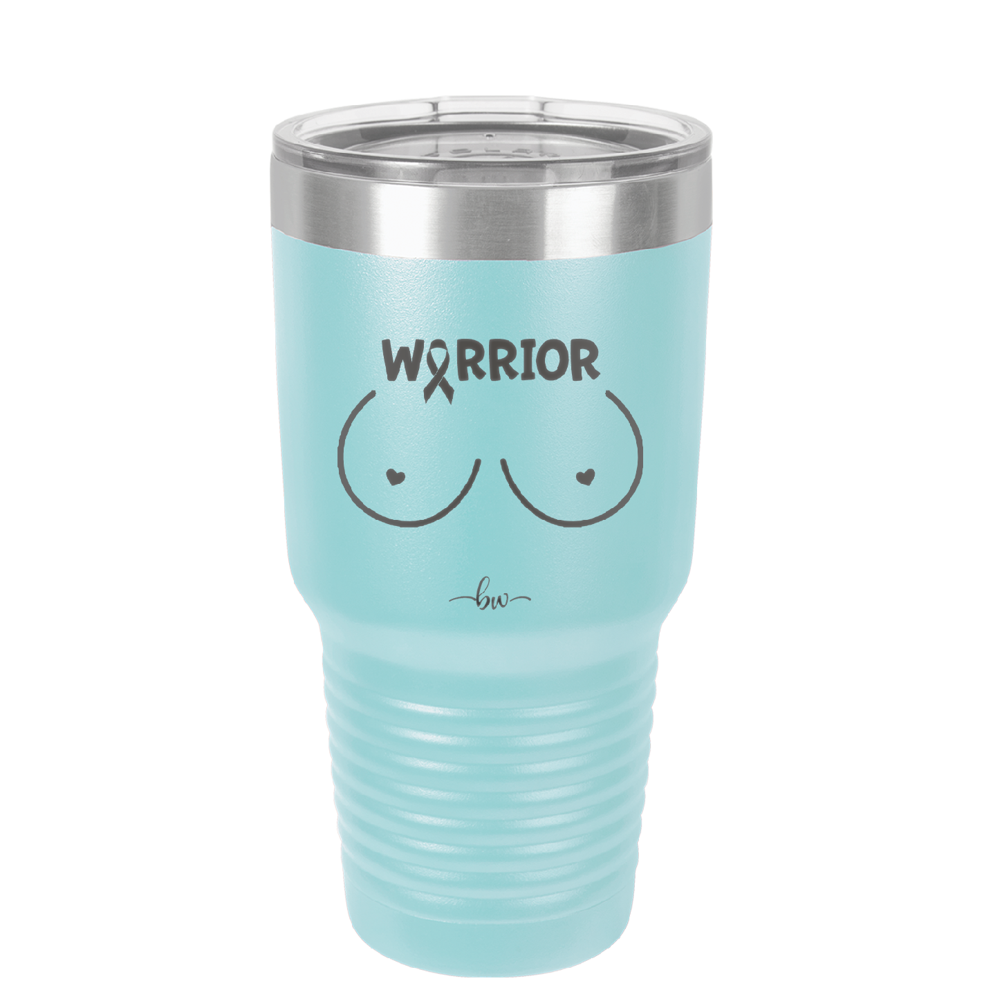 Warrior Breast Cancer Boobs - Laser Engraved Stainless Steel Drinkware - 1520 -