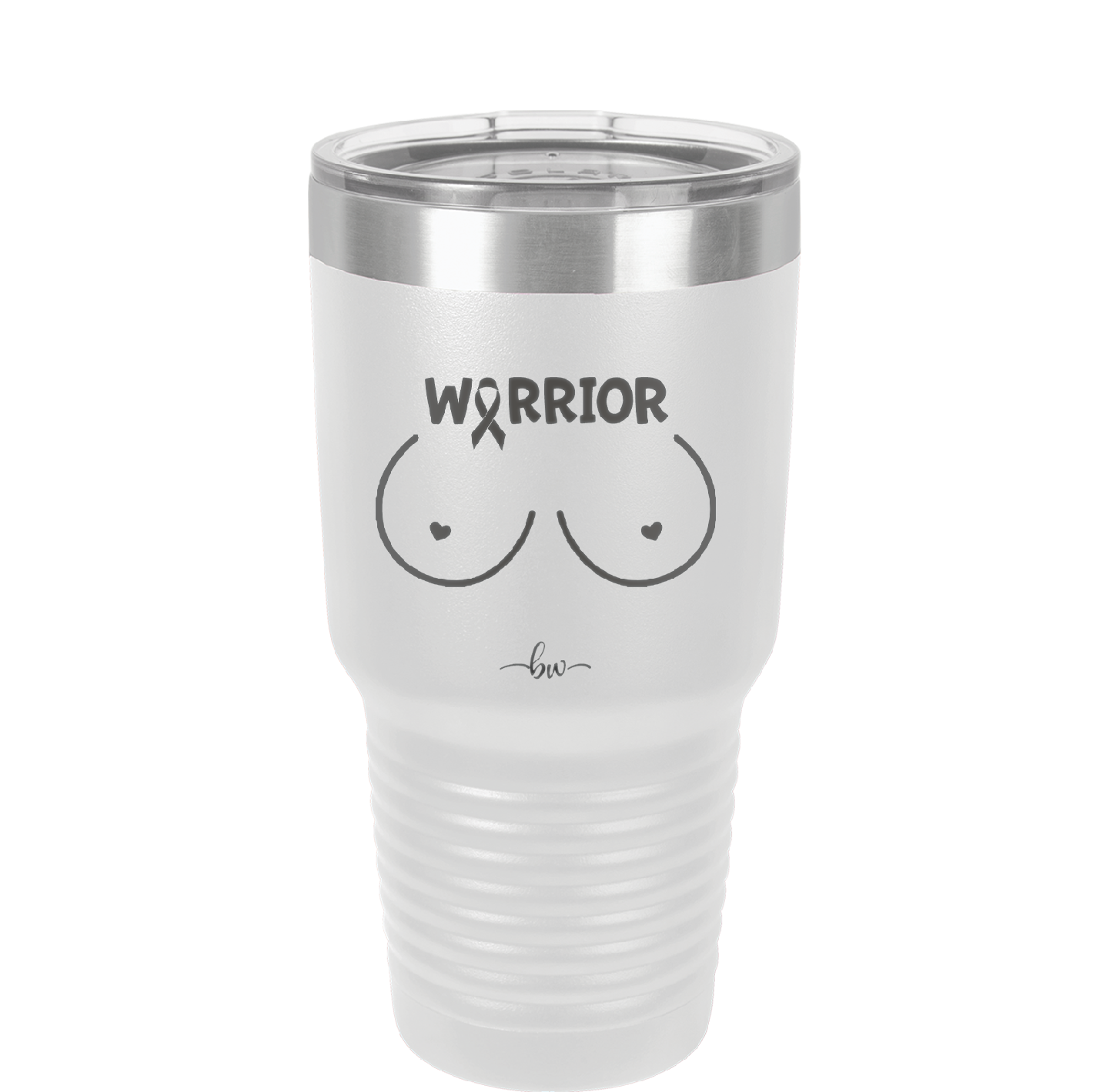 Warrior Breast Cancer Boobs - Laser Engraved Stainless Steel Drinkware - 1520 -