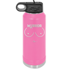 Warrior Breast Cancer Boobs - Laser Engraved Stainless Steel Drinkware - 1520 -
