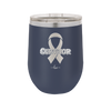 Breast Cancer Survivor Ribbon - Laser Engraved Stainless Steel Drinkware - 1522 -