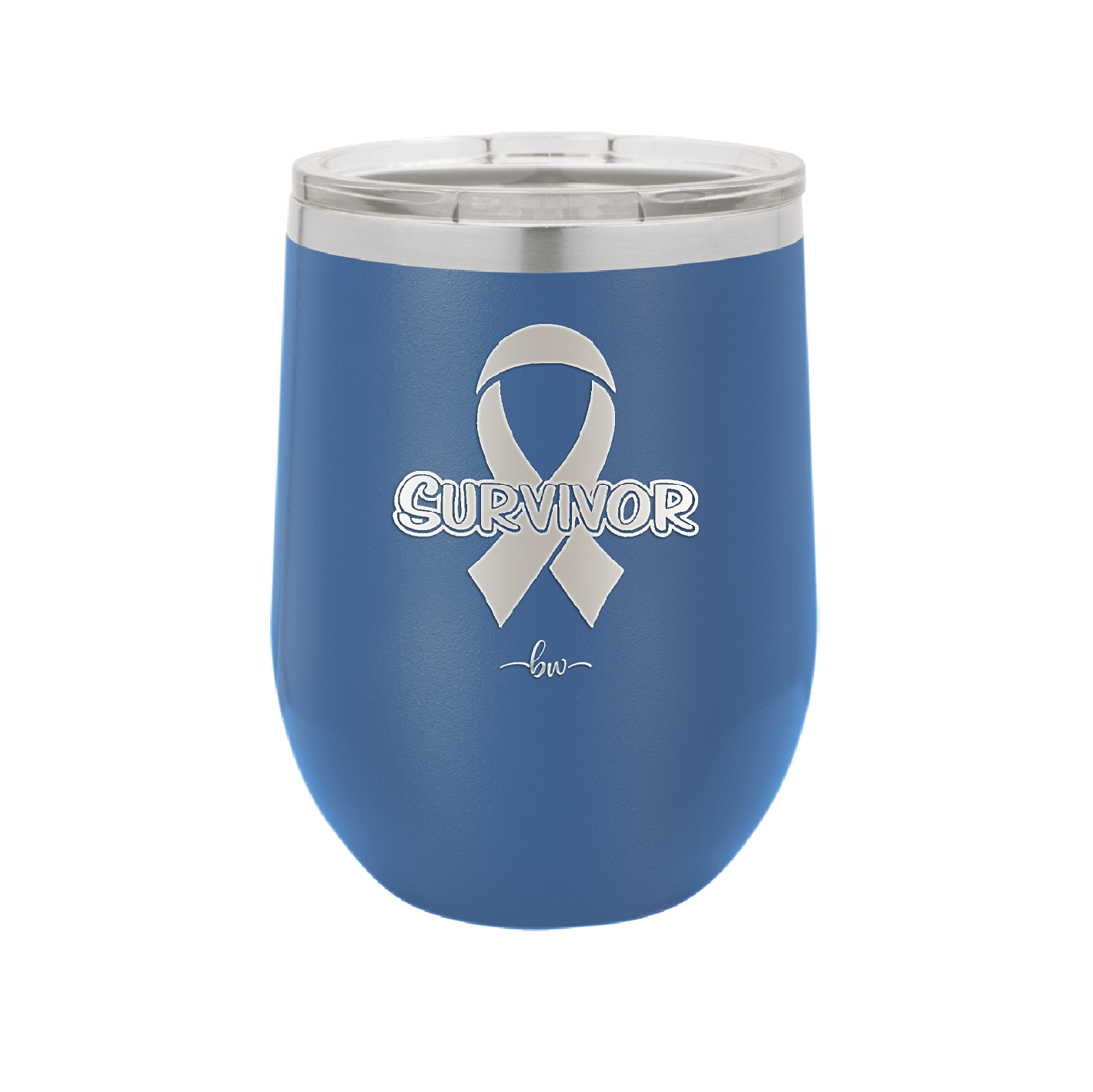 Breast Cancer Survivor Ribbon - Laser Engraved Stainless Steel Drinkware - 1522 -