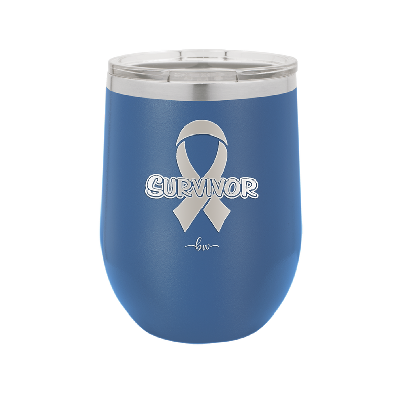 Breast Cancer Survivor Ribbon - Laser Engraved Stainless Steel Drinkware - 1522 -