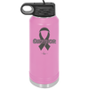 Breast Cancer Survivor Ribbon - Laser Engraved Stainless Steel Drinkware - 1522 -
