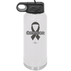 Breast Cancer Survivor Ribbon - Laser Engraved Stainless Steel Drinkware - 1522 -