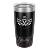 Breast Cancer Ribbon Wings Halo - Laser Engraved Stainless Steel Drinkware - 1523 -