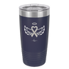 Breast Cancer Ribbon Wings Halo - Laser Engraved Stainless Steel Drinkware - 1523 -