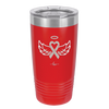 Breast Cancer Ribbon Wings Halo - Laser Engraved Stainless Steel Drinkware - 1523 -