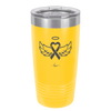 Breast Cancer Ribbon Wings Halo - Laser Engraved Stainless Steel Drinkware - 1523 -