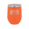 Peace Love Cure Cancer - Laser Engraved Stainless Steel Drinkware - 1525 -