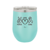 Peace Love Cure Cancer - Laser Engraved Stainless Steel Drinkware - 1525 -