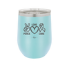 Peace Love Cure Cancer - Laser Engraved Stainless Steel Drinkware - 1525 -