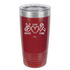 Peace Love Cure Cancer - Laser Engraved Stainless Steel Drinkware - 1525 -