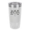 Peace Love Cure Cancer - Laser Engraved Stainless Steel Drinkware - 1525 -