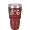 Peace Love Cure Cancer - Laser Engraved Stainless Steel Drinkware - 1525 -