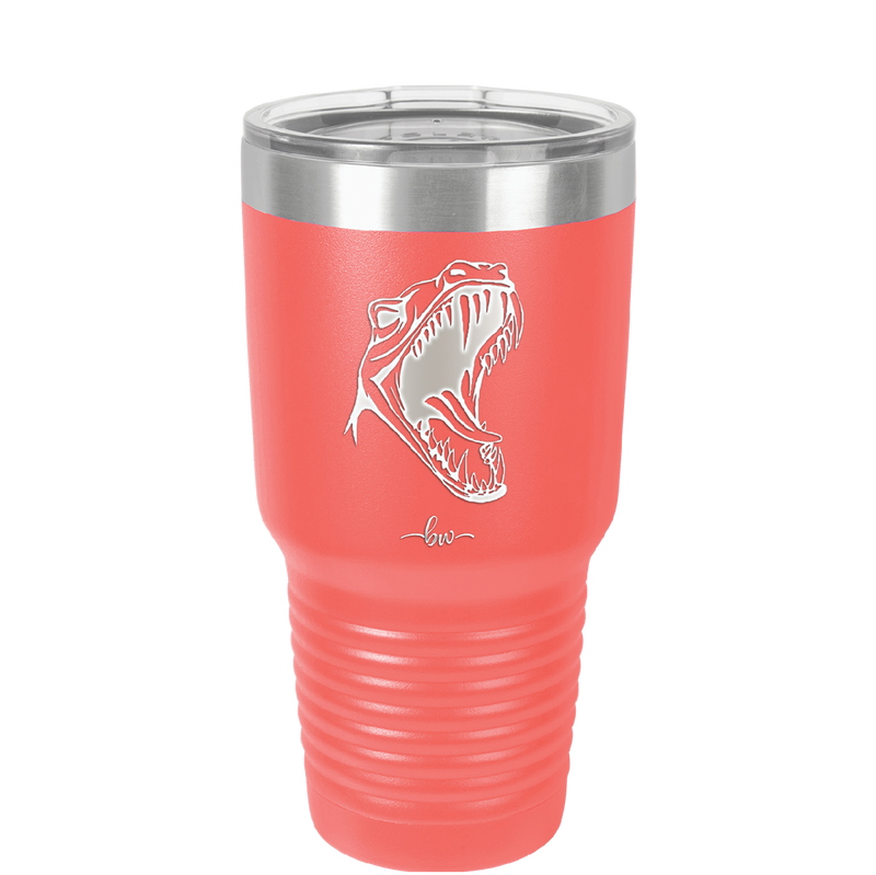 Dinosaur T Rex Head - Laser Engraved Stainless Steel Drinkware - 1535 -
