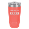 Adopt. 5 Paws. Would Highly Recommend - Laser Engraved Stainless Steel Drinkware - 1538 -