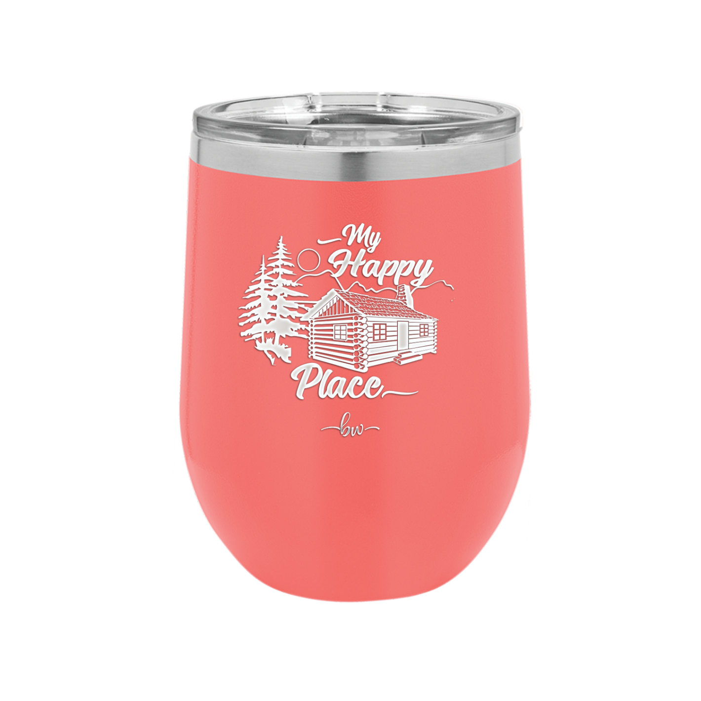 My Happy Place Cabin - Laser Engraved Stainless Steel Drinkware - 1554 -