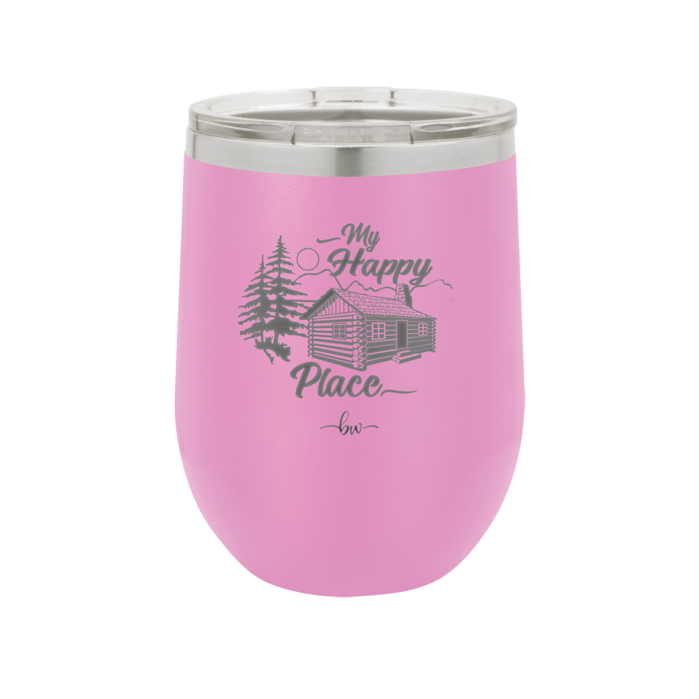 My Happy Place Cabin - Laser Engraved Stainless Steel Drinkware - 1554 -