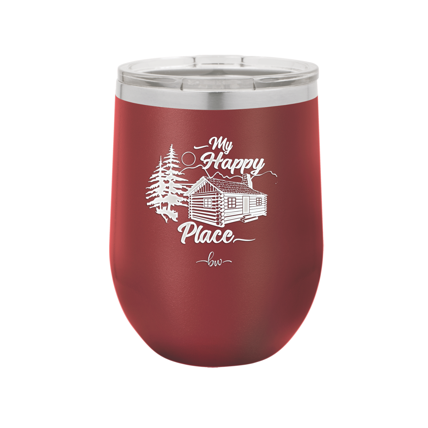 My Happy Place Cabin - Laser Engraved Stainless Steel Drinkware - 1554 -