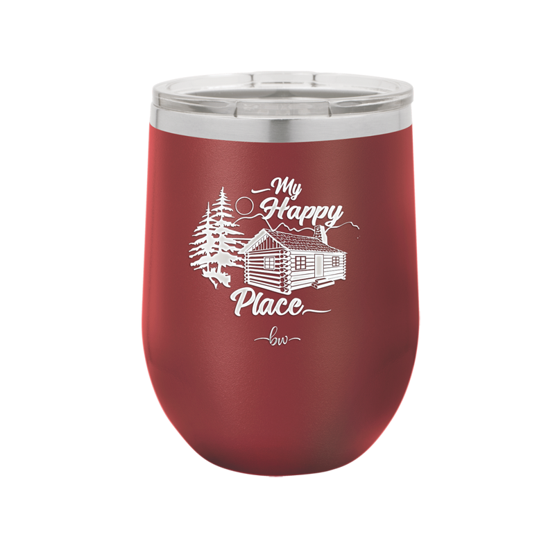 My Happy Place Cabin - Laser Engraved Stainless Steel Drinkware - 1554 -