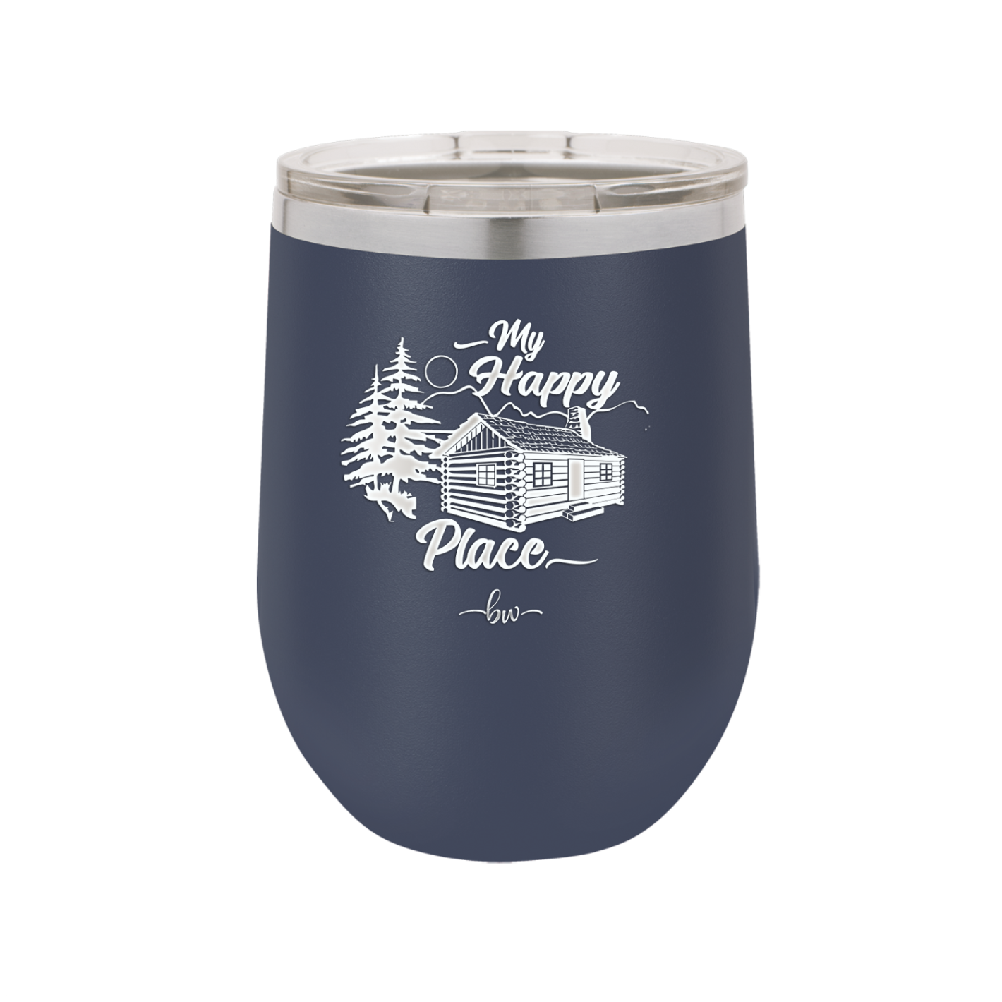 My Happy Place Cabin - Laser Engraved Stainless Steel Drinkware - 1554 -