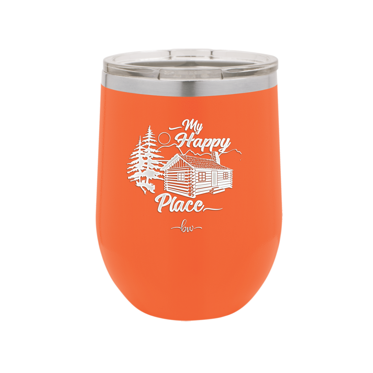 My Happy Place Cabin - Laser Engraved Stainless Steel Drinkware - 1554 -