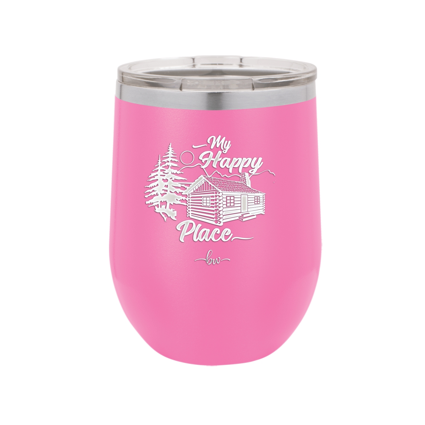 My Happy Place Cabin - Laser Engraved Stainless Steel Drinkware - 1554 -