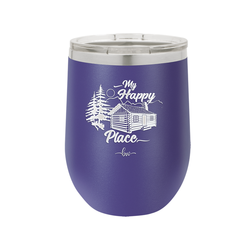 My Happy Place Cabin - Laser Engraved Stainless Steel Drinkware - 1554 -