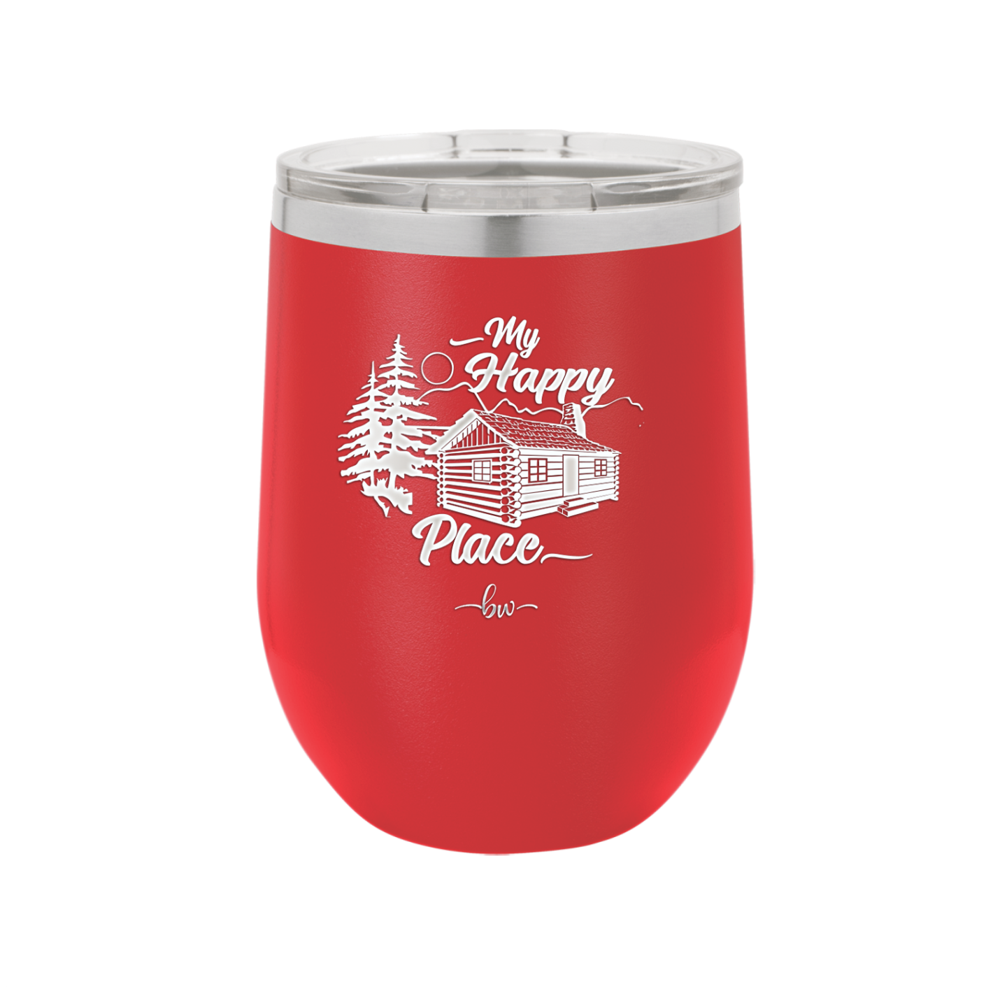 My Happy Place Cabin - Laser Engraved Stainless Steel Drinkware - 1554 -