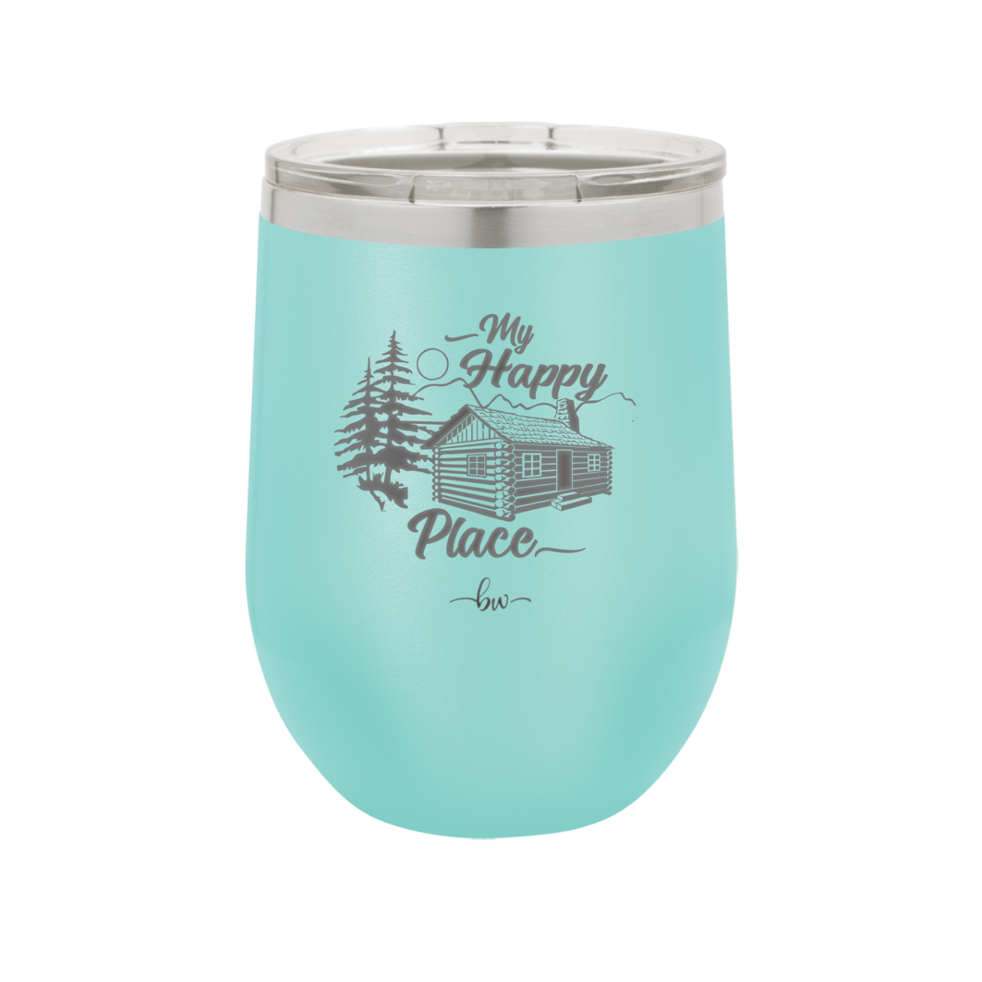 My Happy Place Cabin - Laser Engraved Stainless Steel Drinkware - 1554 -
