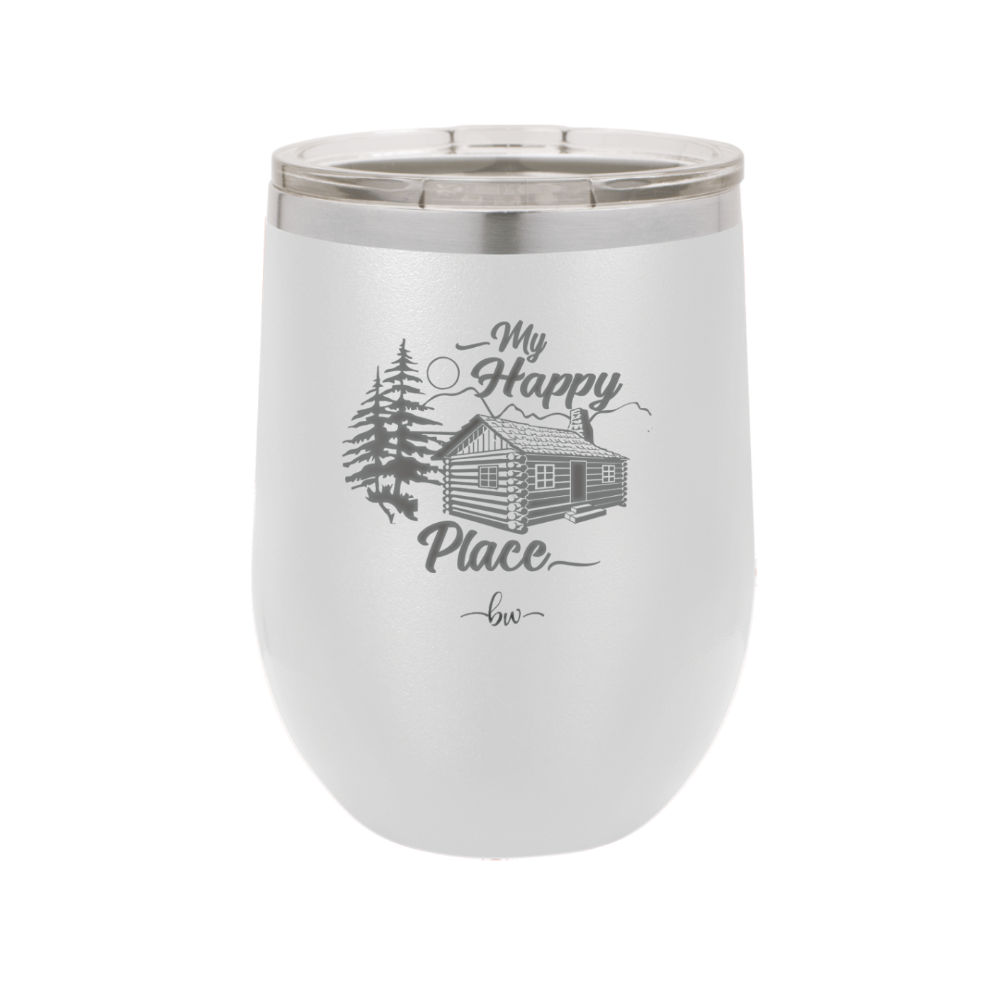 My Happy Place Cabin - Laser Engraved Stainless Steel Drinkware - 1554 -