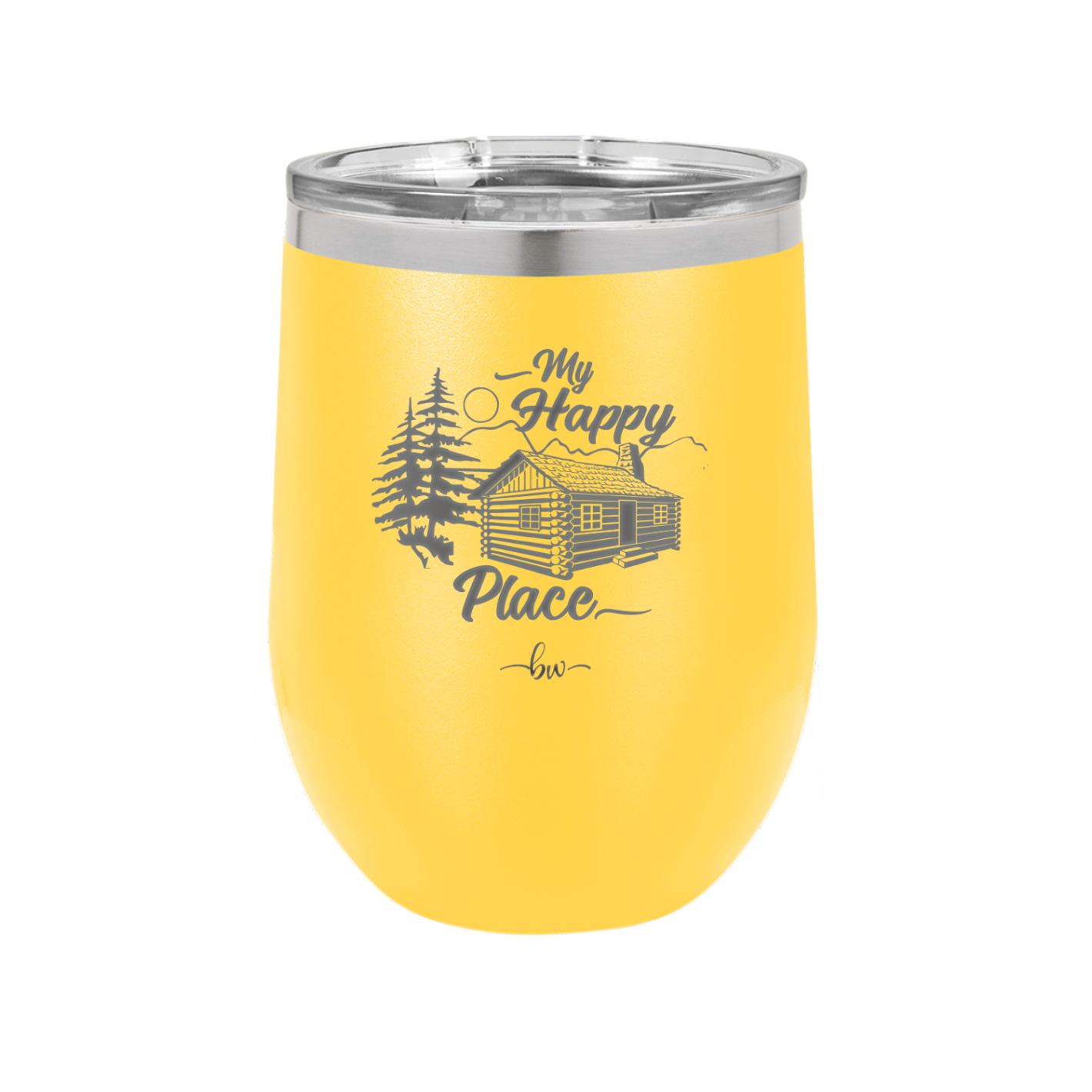 My Happy Place Cabin - Laser Engraved Stainless Steel Drinkware - 1554 -