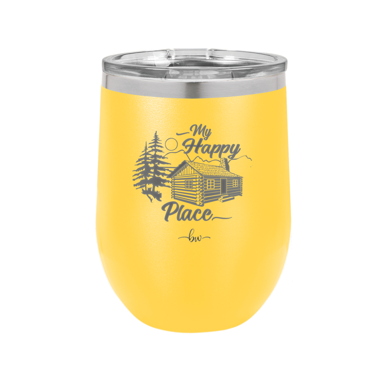 My Happy Place Cabin - Laser Engraved Stainless Steel Drinkware - 1554 -