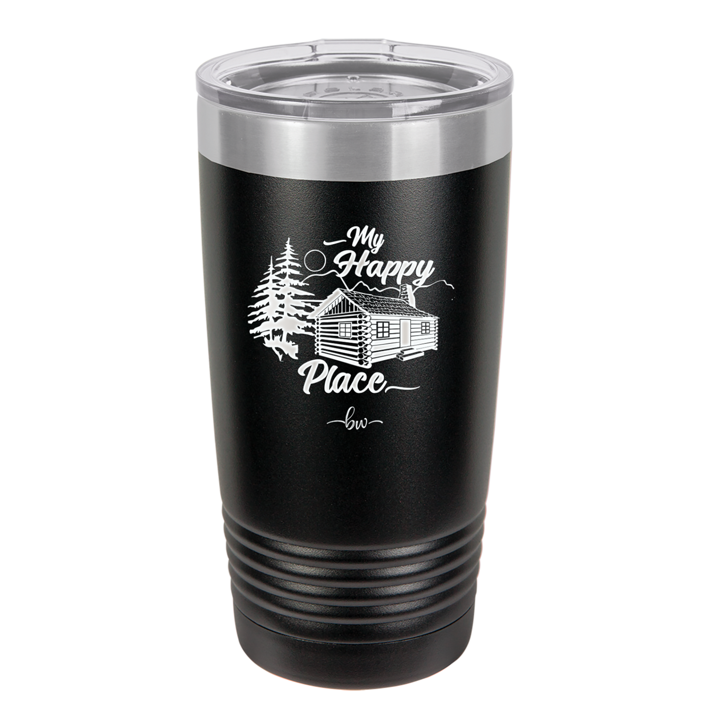 My Happy Place Cabin - Laser Engraved Stainless Steel Drinkware - 1554 -