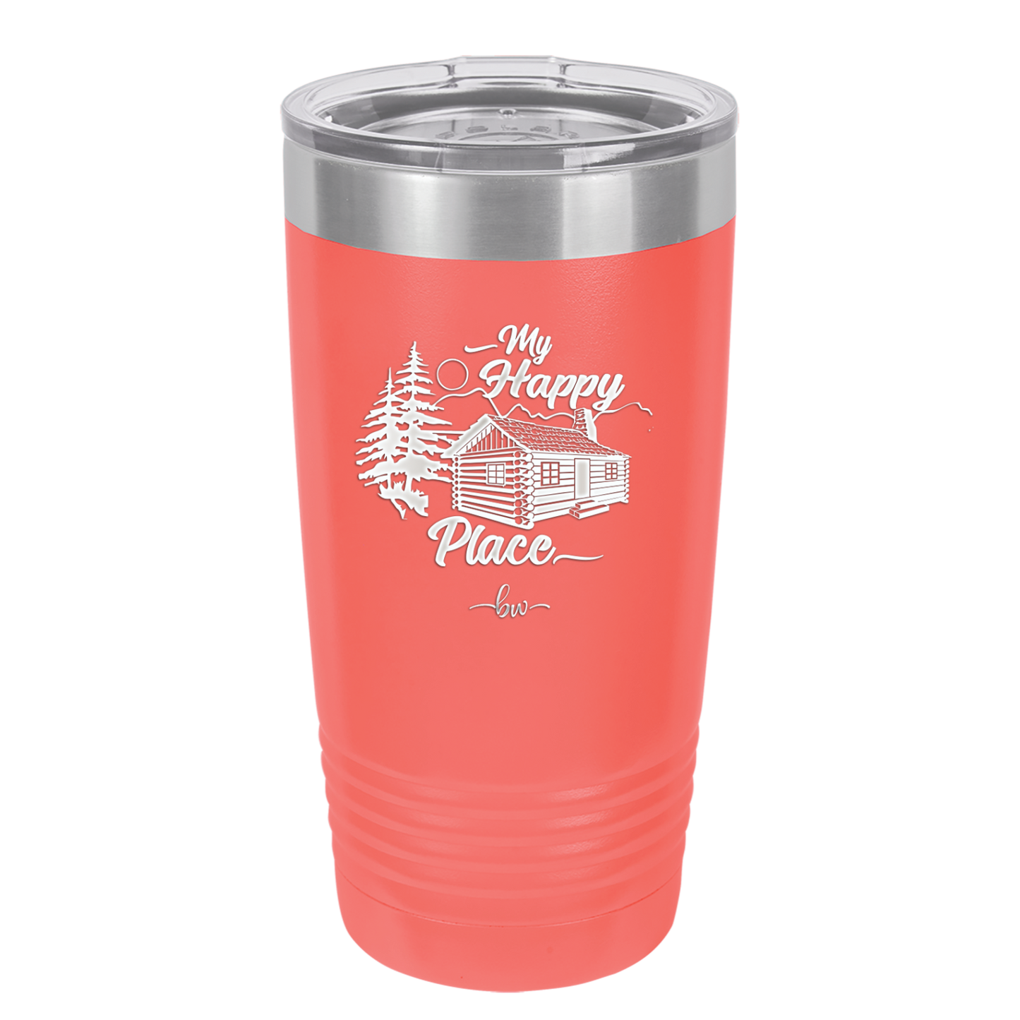 My Happy Place Cabin - Laser Engraved Stainless Steel Drinkware - 1554 -